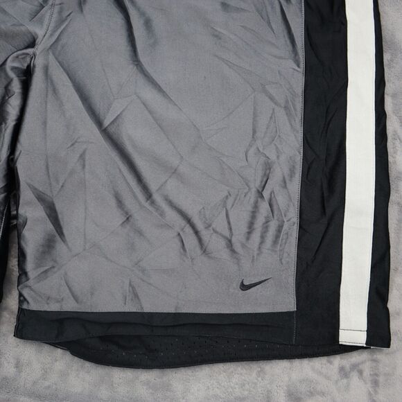 Nike Shorts Mens Gray Adjustable Waist Basketball Sports Active Pull On Bottoms - Picture 6 of 11